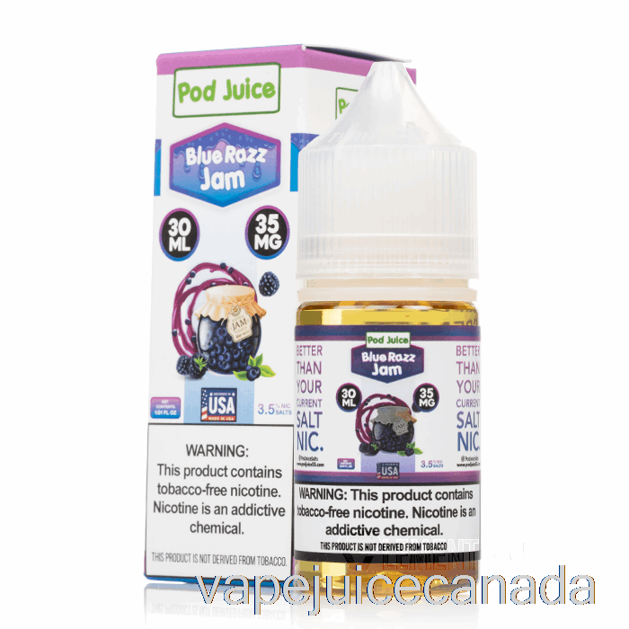 Vape Juice Blue Razz Jam - Pod Juice - 30mL 55mg